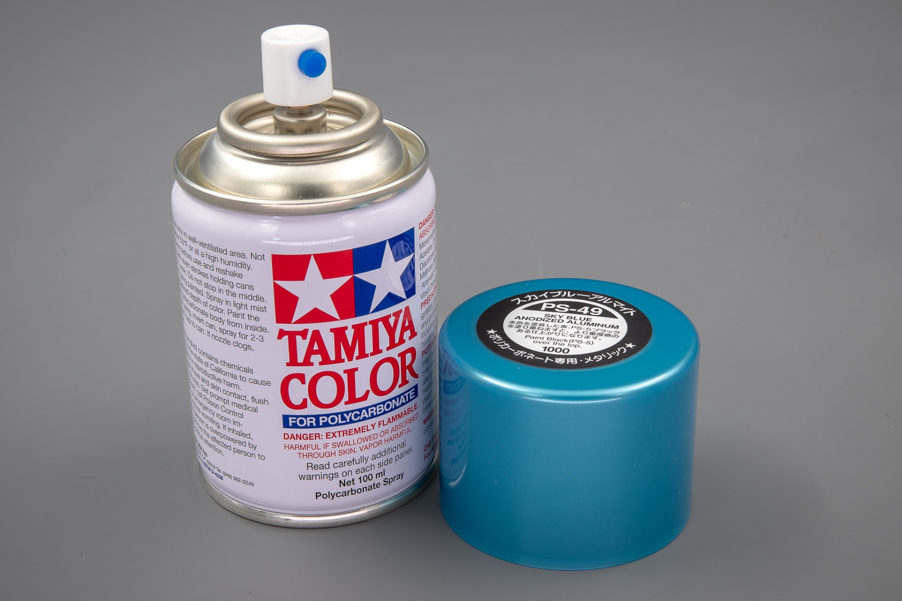 Tamiya TA86049 PS-49 Sky Blue Alumite Spray Paint for Polycarbonate, 100ml