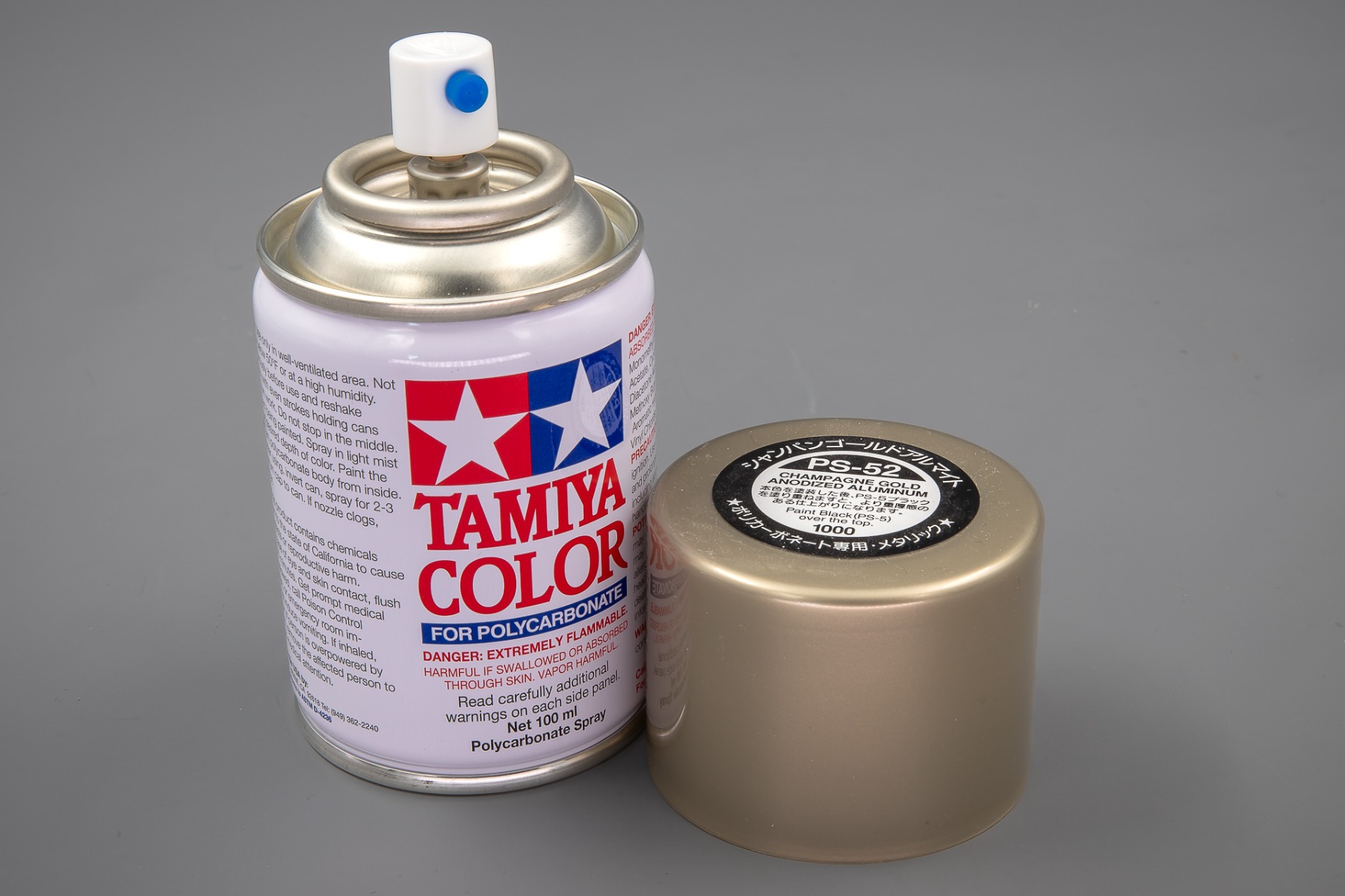 Tamiya TA86052 PS-52 Champagne Gold Alu. Spray Paint for Polycarbonate, 100ml