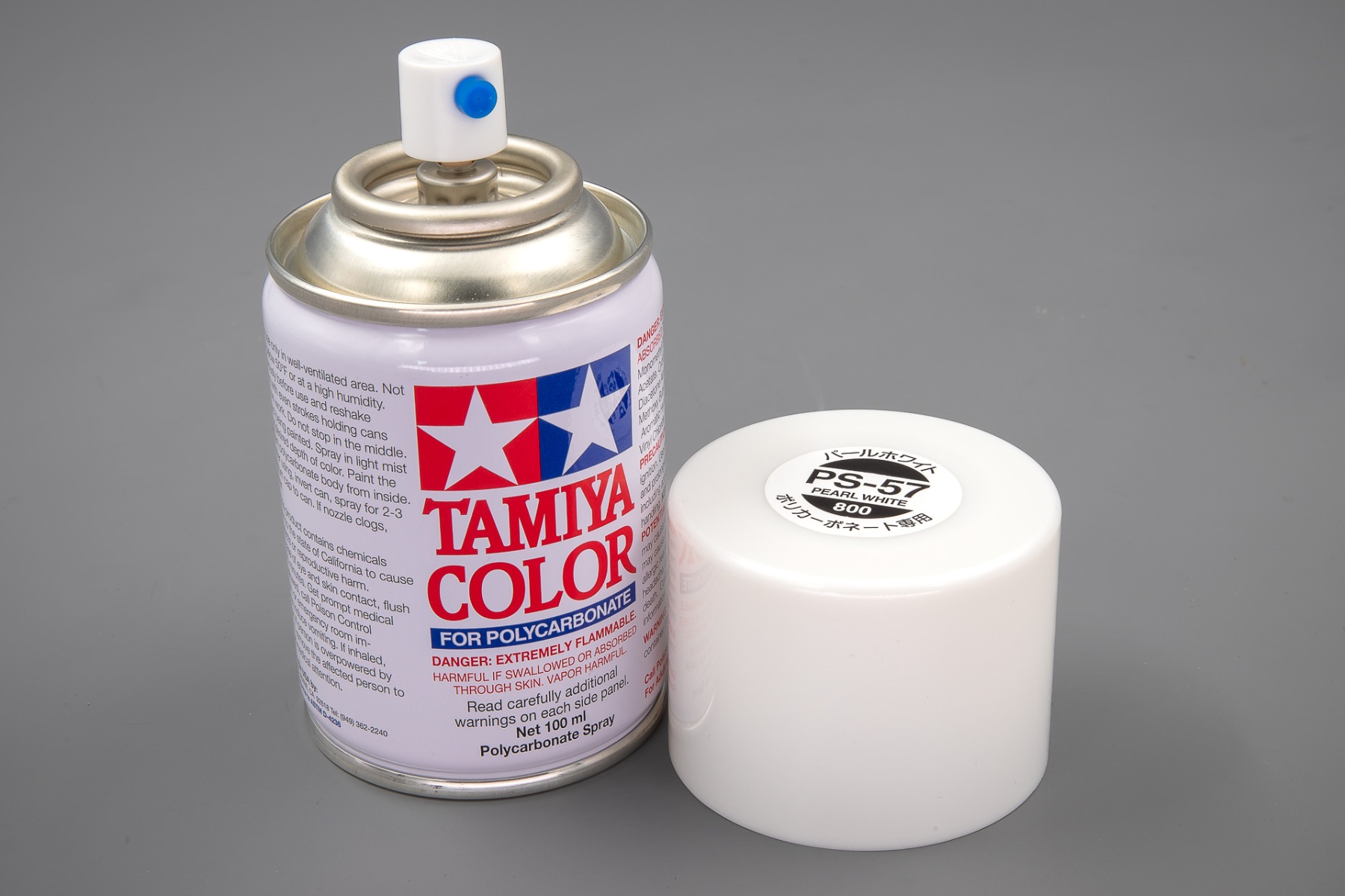 Tamiya TA86057 PS-57 Pearl White Spray Paint for Polycarbonate, 100ml