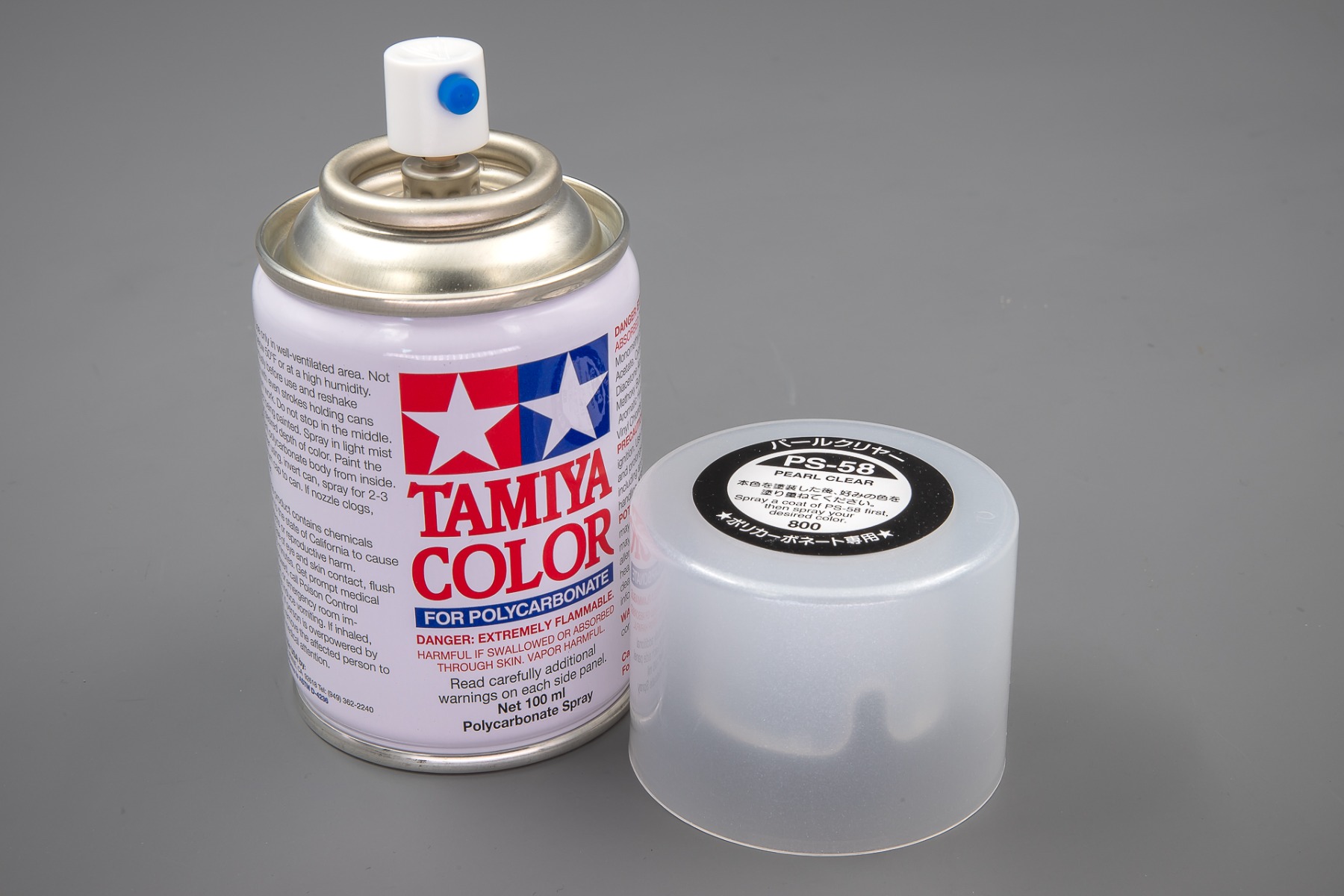 Tamiya TA86058 PS-58 Pearl Clear Spray Paint for Polycarbonate, 100ml