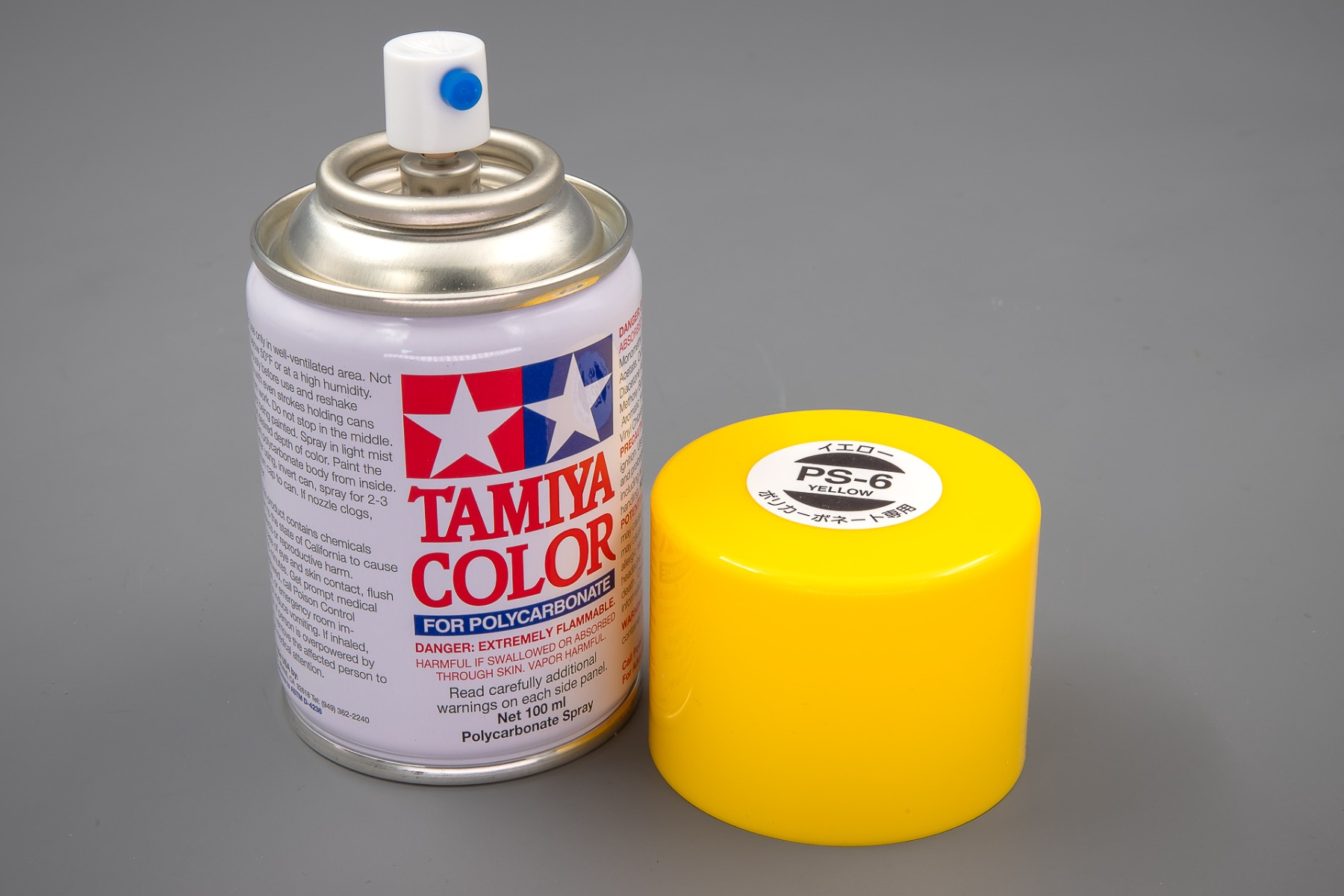 Tamiya TA86006 PS-6 Yellow Spray Paint for Polycarbonate, 100ml