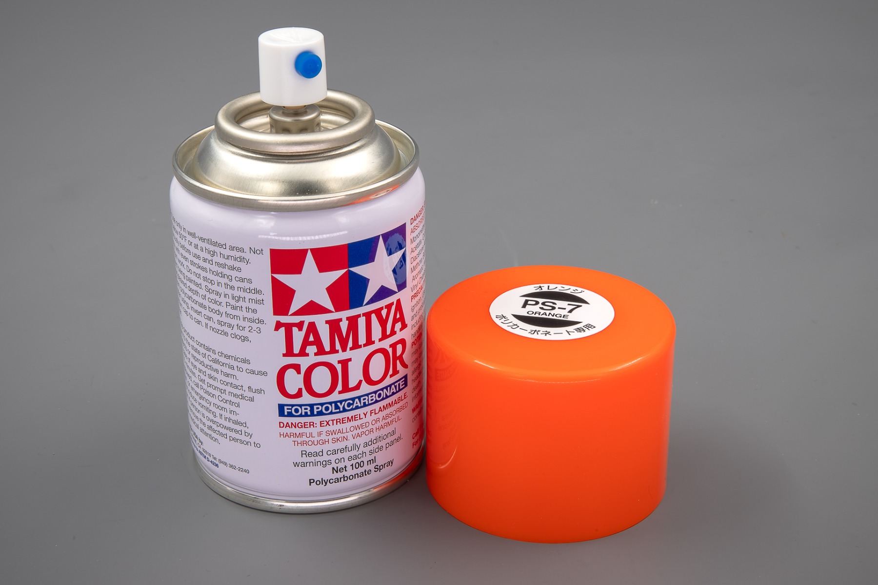 Tamiya TA86007 PS-7 Orange Spray Paint for Polycarbonate, 100ml