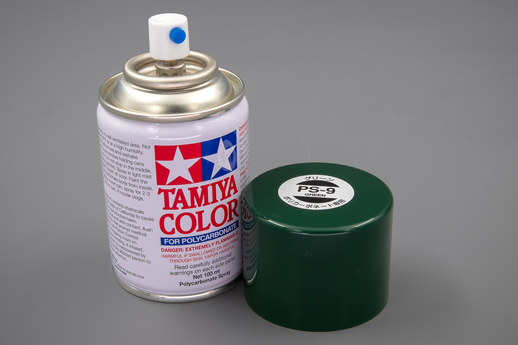 Tamiya TA86009 PS-9 Green Spray Paint for Polycarbonate, 100ml