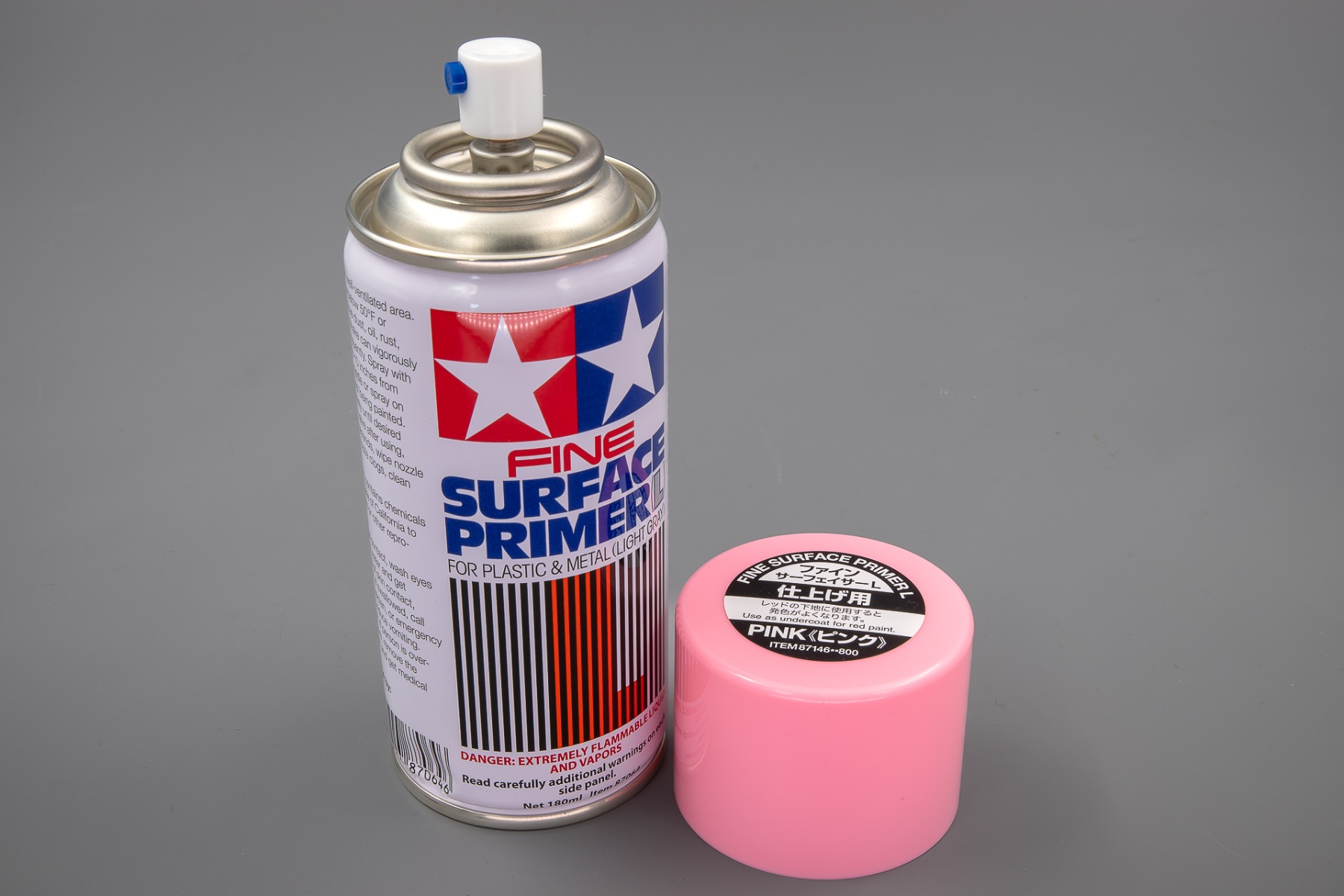 Tamiya TA87146 Fine Surface Primer, Pink (180ml)