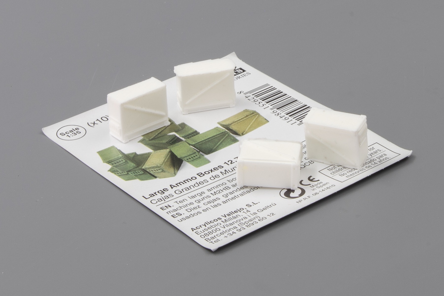 Vallejo SC221 Large Ammo Boxes 12,7 mm, model kit