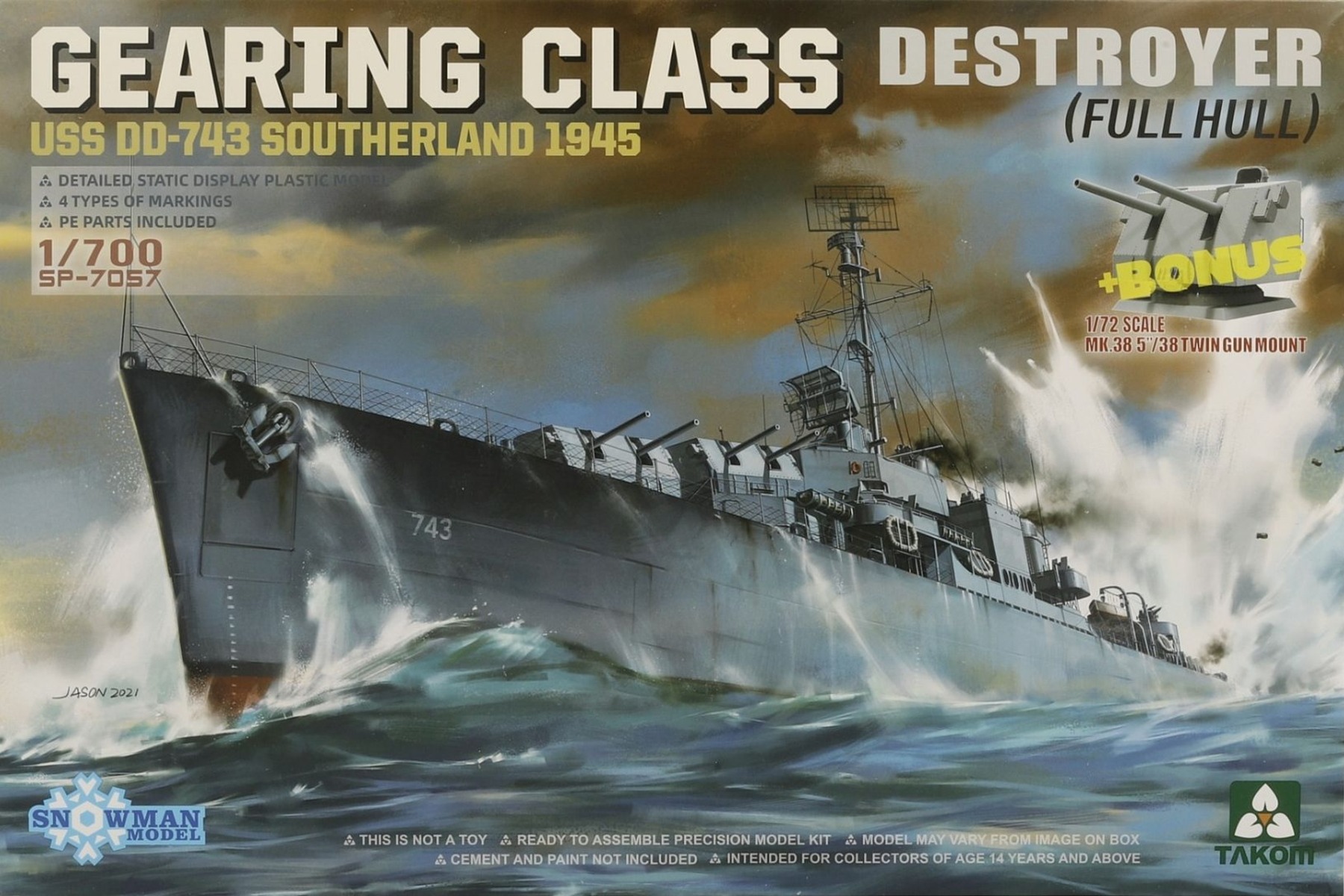 TAKOMSP7057 Gearing-Class Destroyer USS DD-743 Southerland 1945