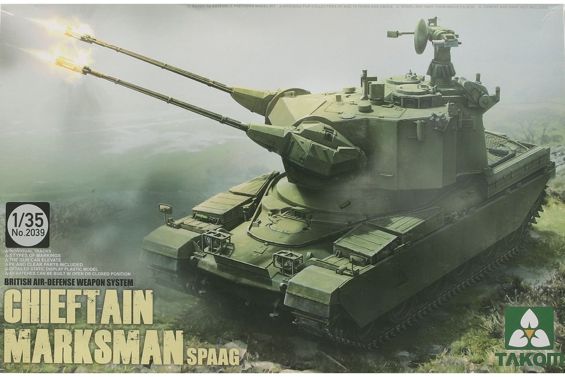 TAKOM2039 British Air-Defense Weapon System Chieftain Marksman SPAAG