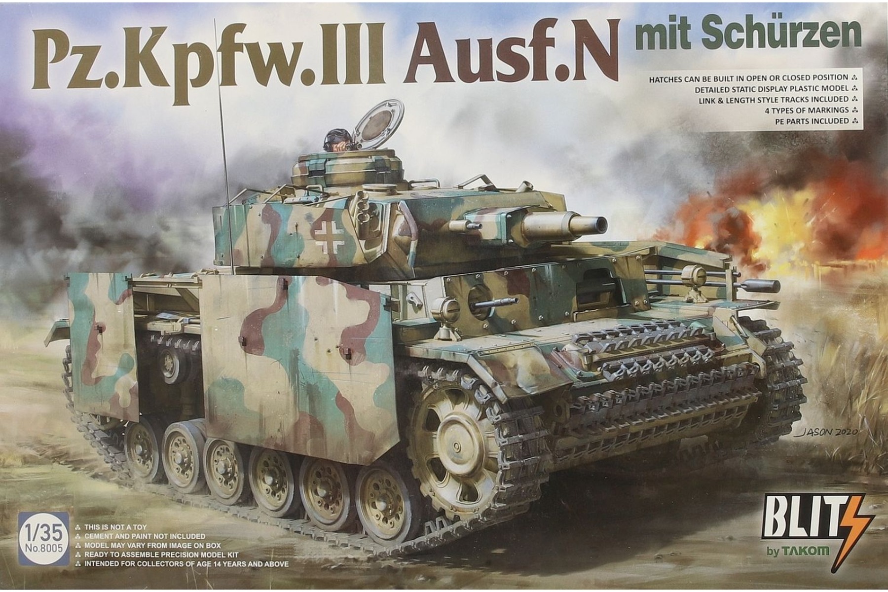 TAKOM8005 Panzer III Ausf N mit schürzen