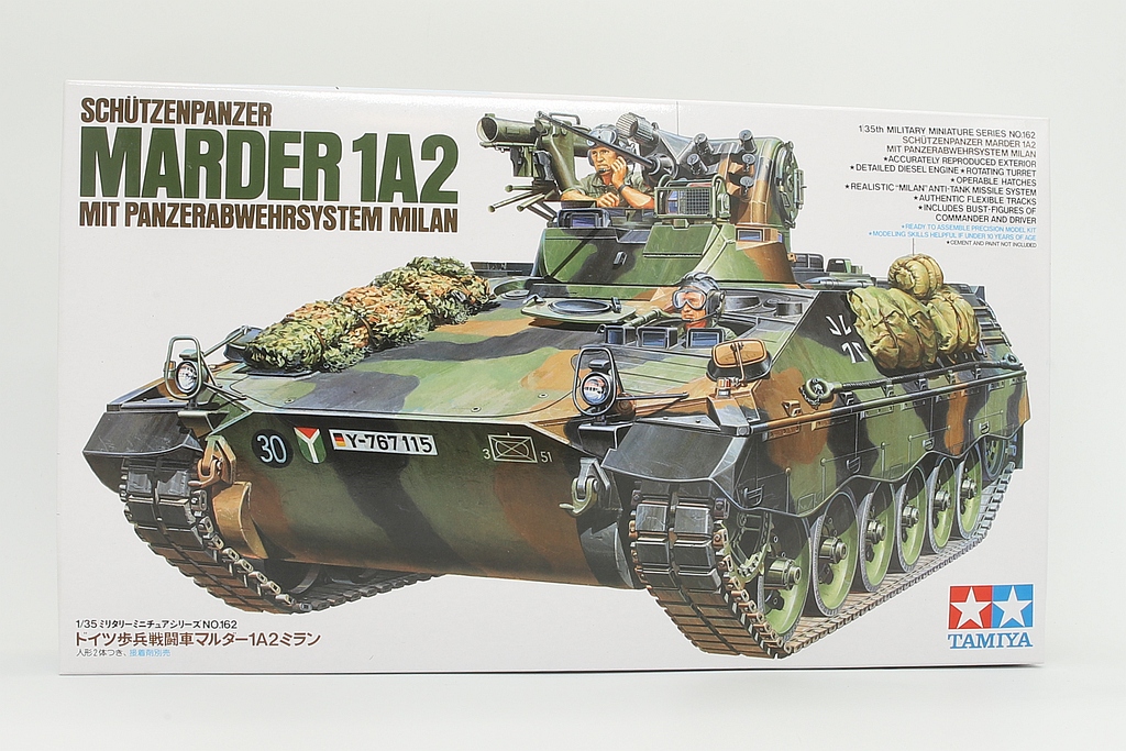 Tamiya TA35162 Bundeswehr SPz Marder 1A2 mit Panzerabwehrsystem Milan