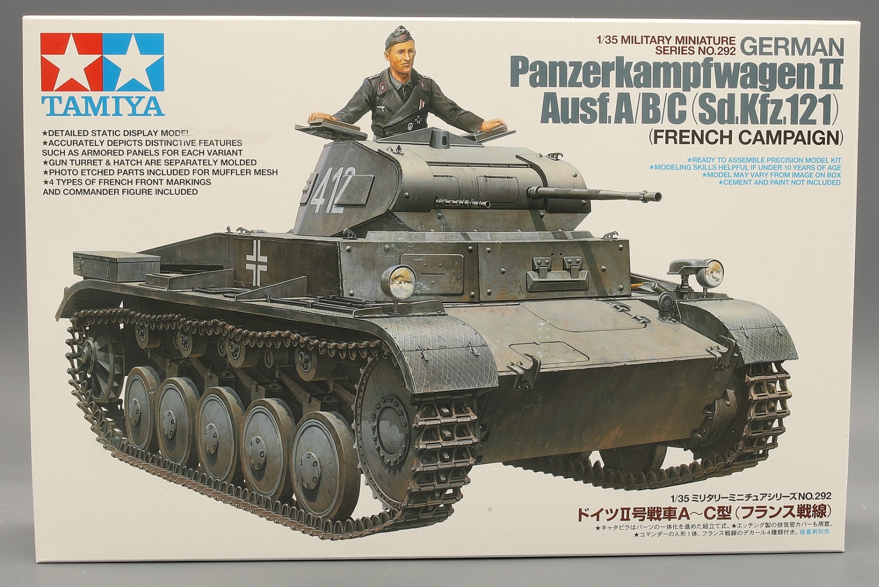Tamiya TA35292 Sd.Kfz.121 Panzerkampfwagen II Ausf. A/B/C (French Campaign)