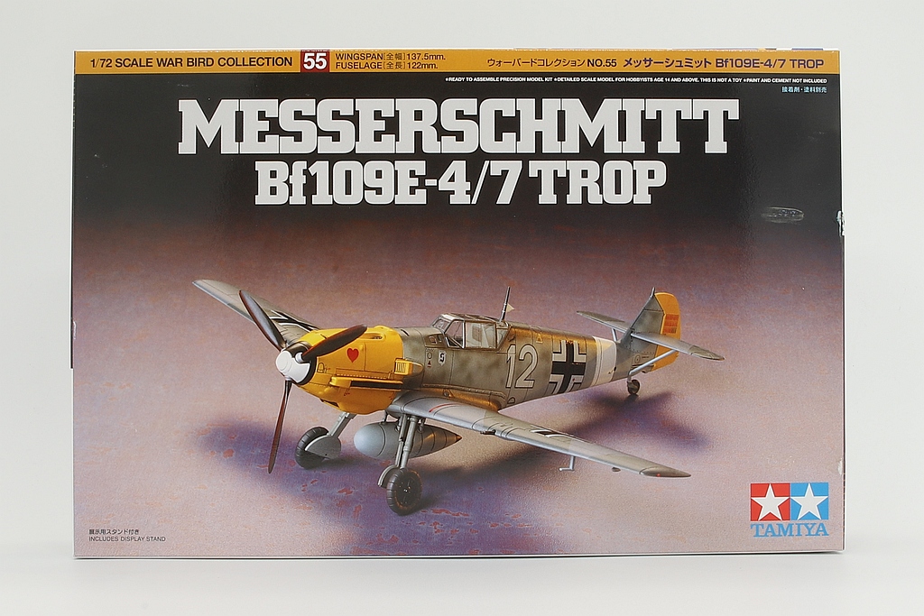 Tamiya TA60755 Messerschmitt Bf109E-4/7 Trop, model kit
