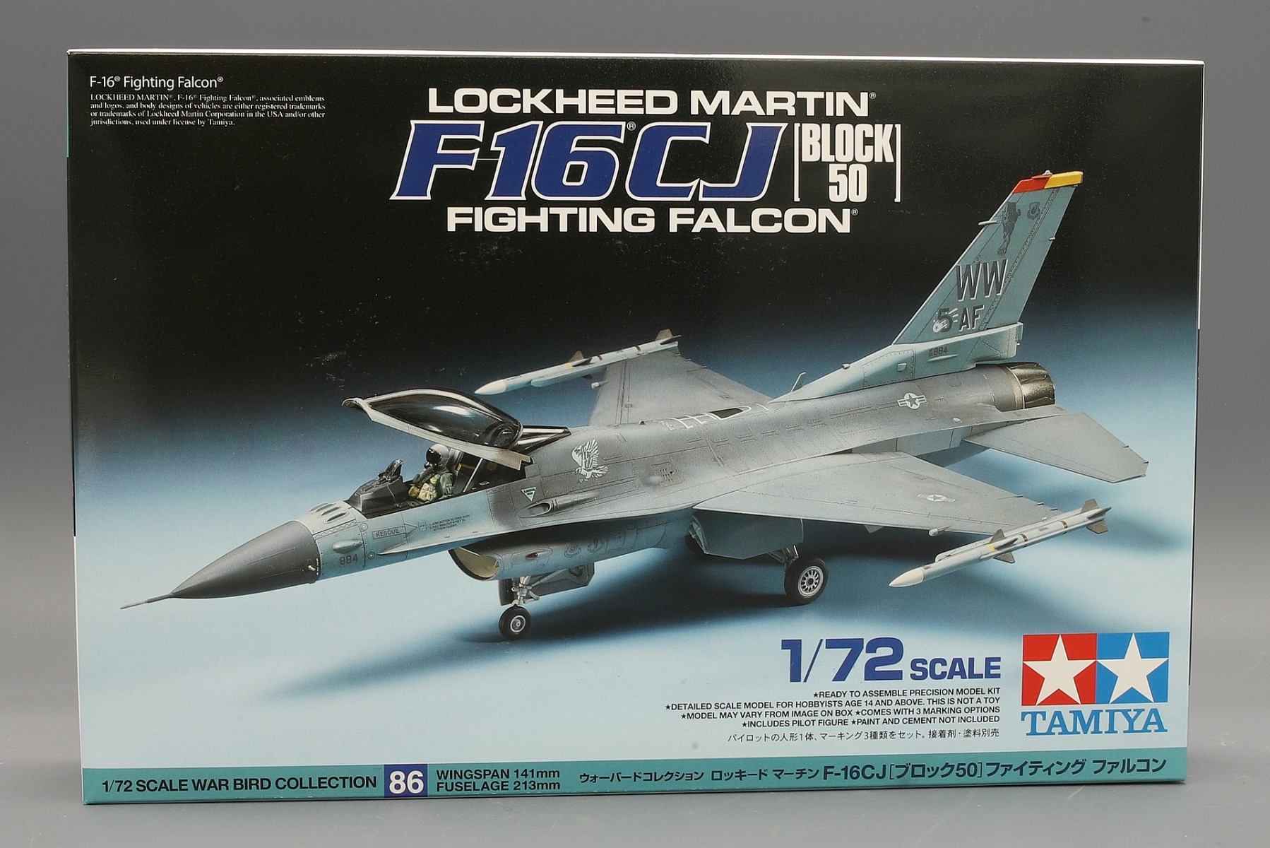 Tamiya TA60786 Lockheed Martin F-16CJ Block 50 Fighting Falcon War Bird Collection, model kit