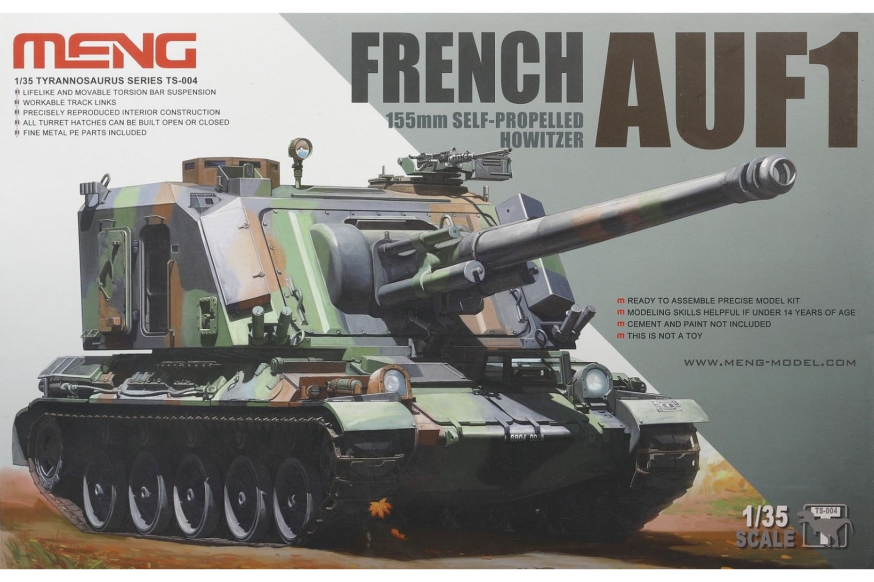 Meng TS-004 French AUF1 155mm Self-Propelled Howitzer (AMX-30B)