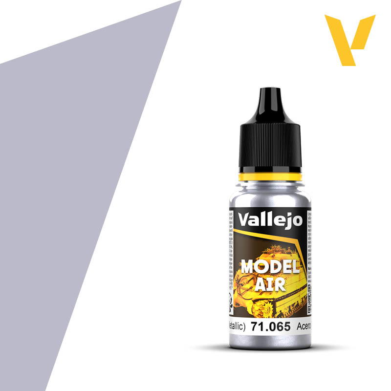 Steel (Metallic) 18ml Vallejo Model Air 71065