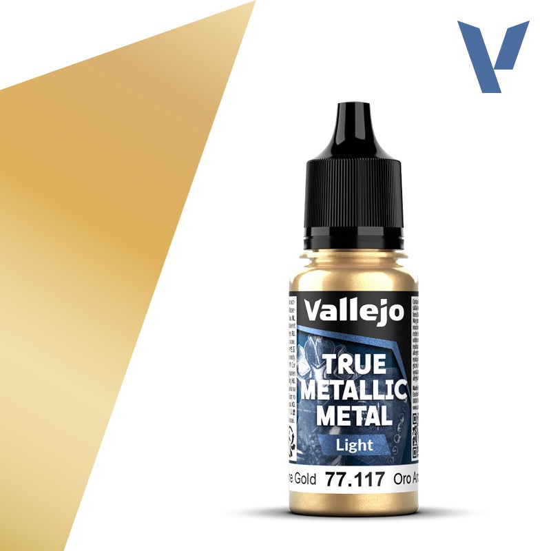 Arcane Gold (Light) 18ml Vallejo True Metallic Metal 77117