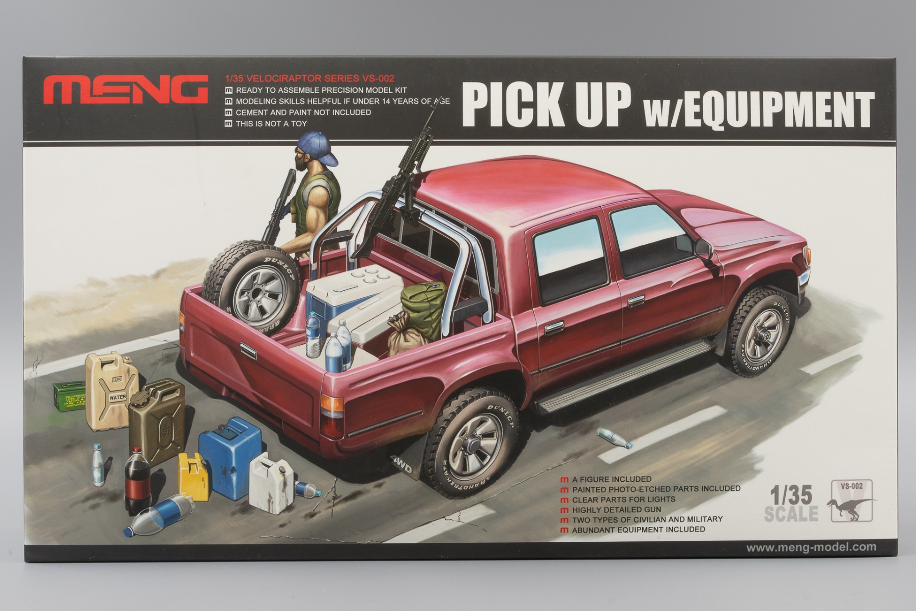 Meng VS-002  Toyota Hilux Pick Up w/equipment, model kit