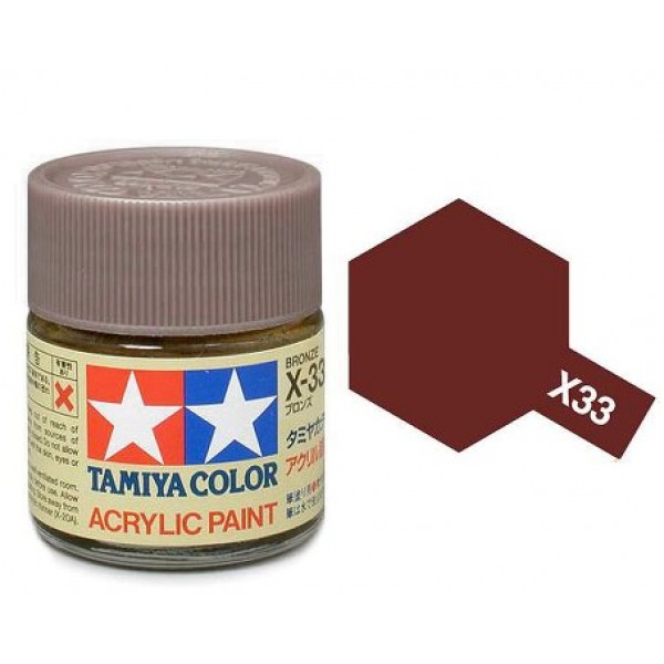 Tamiya TA81533 Acrylic paint X33 /Bronze/ 10ml