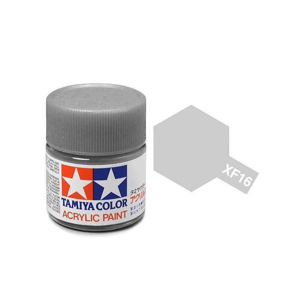 Tamiya TA81716 Acrylic paint XF16 /Flat Aluminum/ 10ml