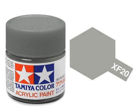 Tamiya TA81720 Acrylic paint XF20 /Medium Grey/ 10ml