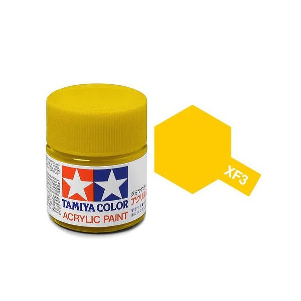 Tamiya TA81703 Acrylic paint XF3 /Flat Yellow/ 10ml