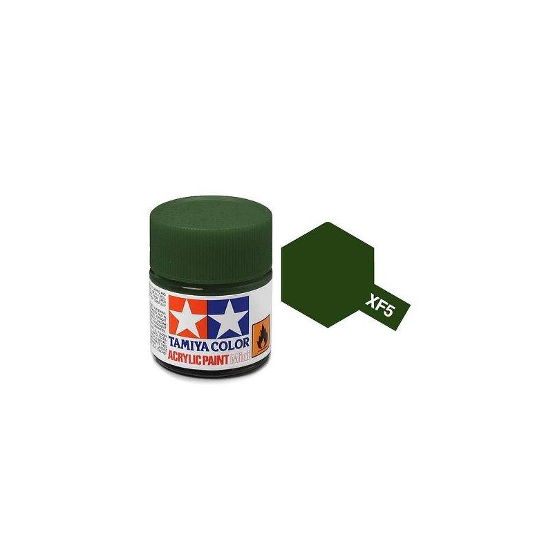 Tamiya TA81705 Acrylic paint XF5 /Flat Green/ 10ml