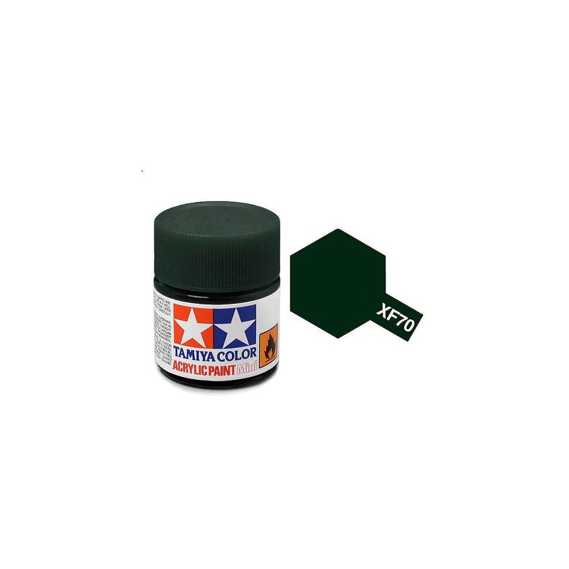 Tamiya TA81770 Acrylic paint XF70 /Dark Green 2/ 10ml