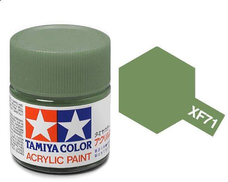 Tamiya TA81771 Acrylic paint XF71 /Cockpit Green (IJN)/ 10ml
