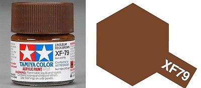 Tamiya TA81779 Acrylic paint XF79 /Linoleum Deck Brown/ 10ml